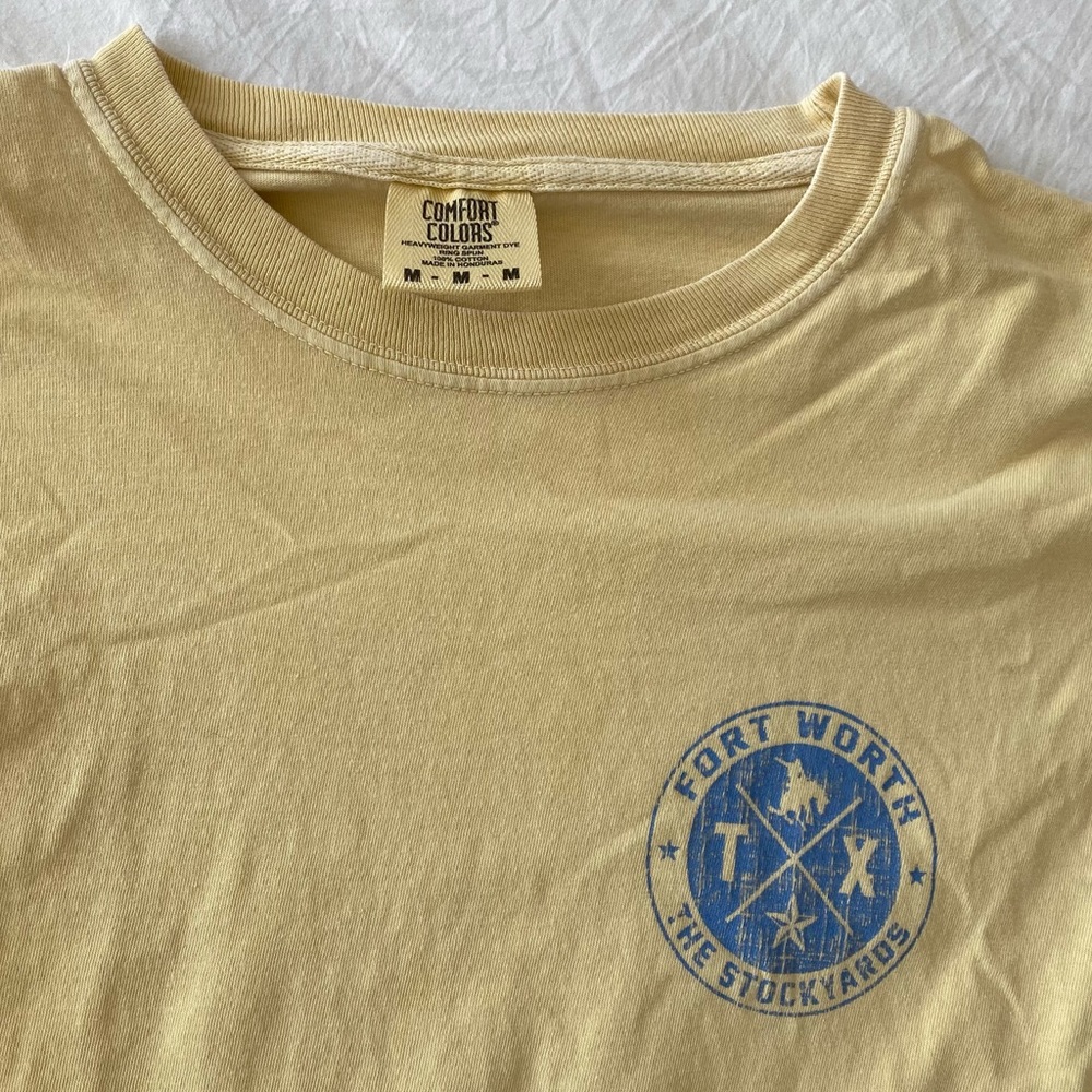 Yellow comfort colors t shirt